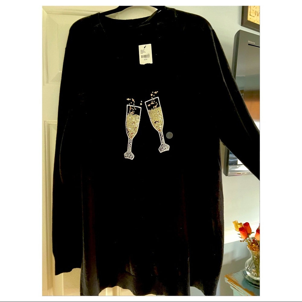 🥂 Lane Bryant New Years Champagne Toast Sweater 🥂